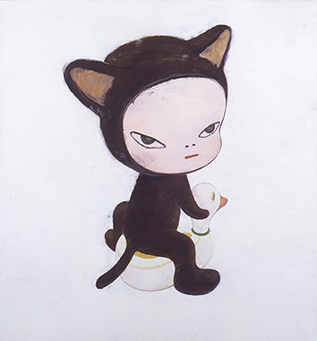 奈良美智《Harmless Kitty》1994年 アクリリック・綿布 150.0×140.0cm 東京国立近代美術館蔵 ⒸYoshitomo Nara 