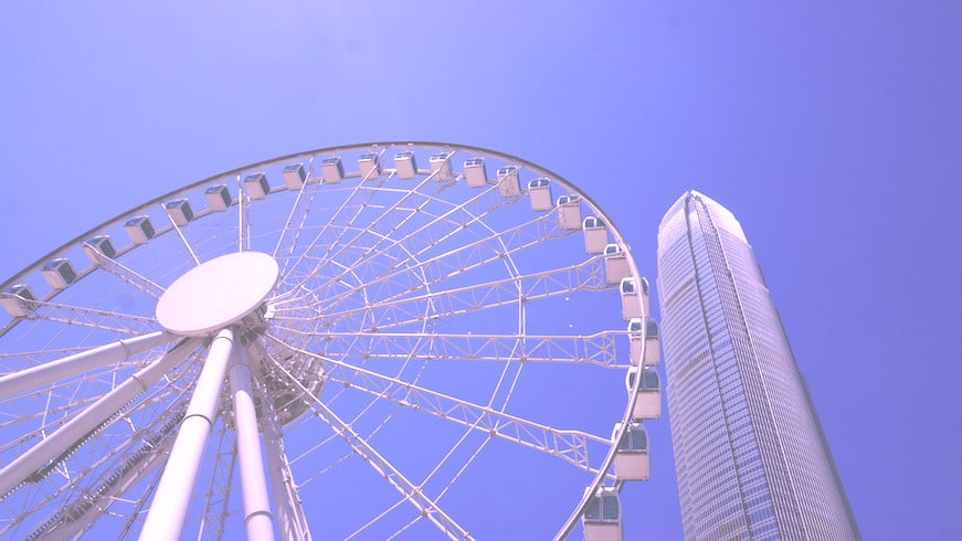 今や中環のシンボルにもなっている香港摩天輪 The Hong Kong Observation wheel。
