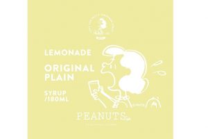 ホームメイドレモネード＜プレーン＞180ｍｌ／1,300円 コミックにでてくるレモネードをイメージして作った、お店でも使用中のスタンダードなレモネードシロップ。© 2018 Peanuts Worldwide LLC