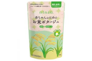 母乳の甘みと栄養素を兼ね備えるホエイを使用した離乳食。無添加。ninau.赤ちゃんのためのお米ポタージュ 80g 285円（エサンス TEL：06-4706-2010）