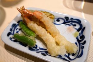 ブッフェとは思えない、繊細で上品な天ぷらセット