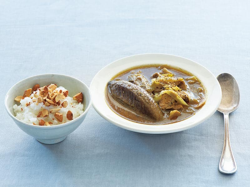 【なすカレーみそスープ+アーモンドごはんのレシピ】ワタナベマキさんのがんばらない料理。