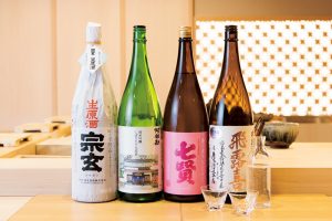 唎酒師でもある女将が選ぶ日本酒は全国の銘酒が揃う。