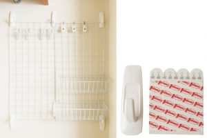 取り付け面を傷めずに設置できて、きれいにはがせる粘着フック。貼り替え用のタブも。コマンドフック™L 1個 400円 ※編集部調べ（スリーエムジャパン TEL：0120-510-186）