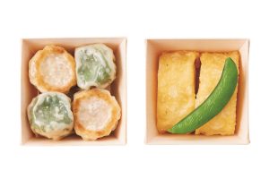 「好餃子」丸餃子セット、「梅の花」湯葉揚げ