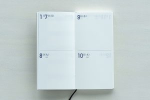 週間ダイアリーは、１日分の書くスペースがたっぷり