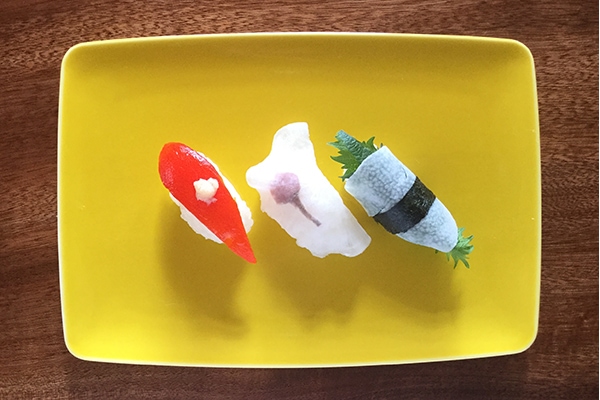 【野菜のにぎり3種】「ビジンサマレシピ」で作る野菜寿司。
