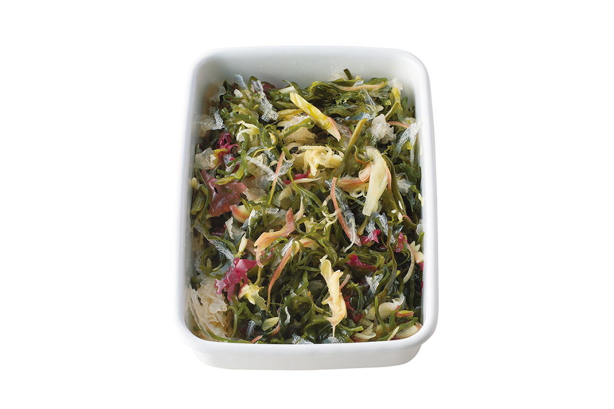 海藻ミックスとみょうがの甘酢漬けと２つのアレンジレシピ。