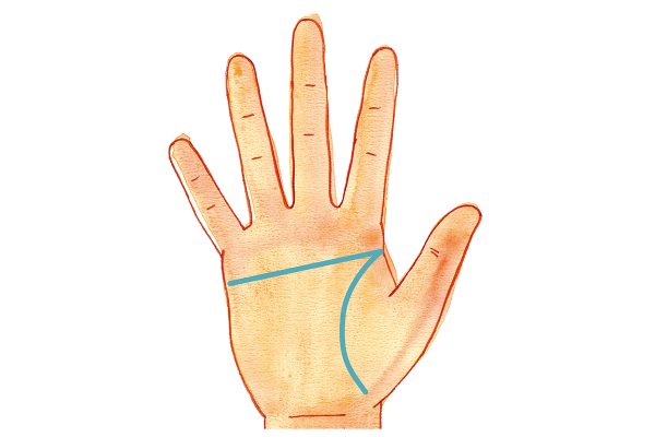 未来を示す右手で手相を読んでみよう。