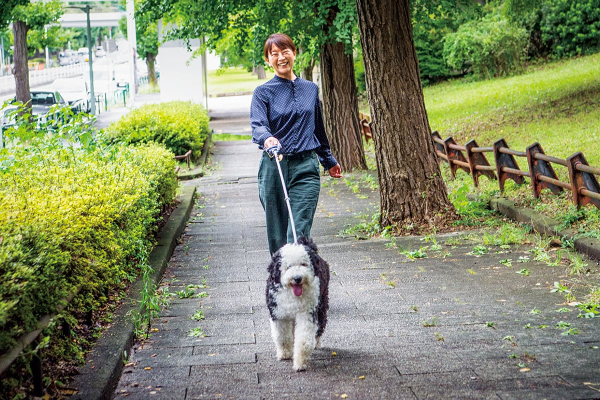 ひとり遊びが上手な犬のサンデーくんと、料理家の小堀紀代美さんの暮らし。