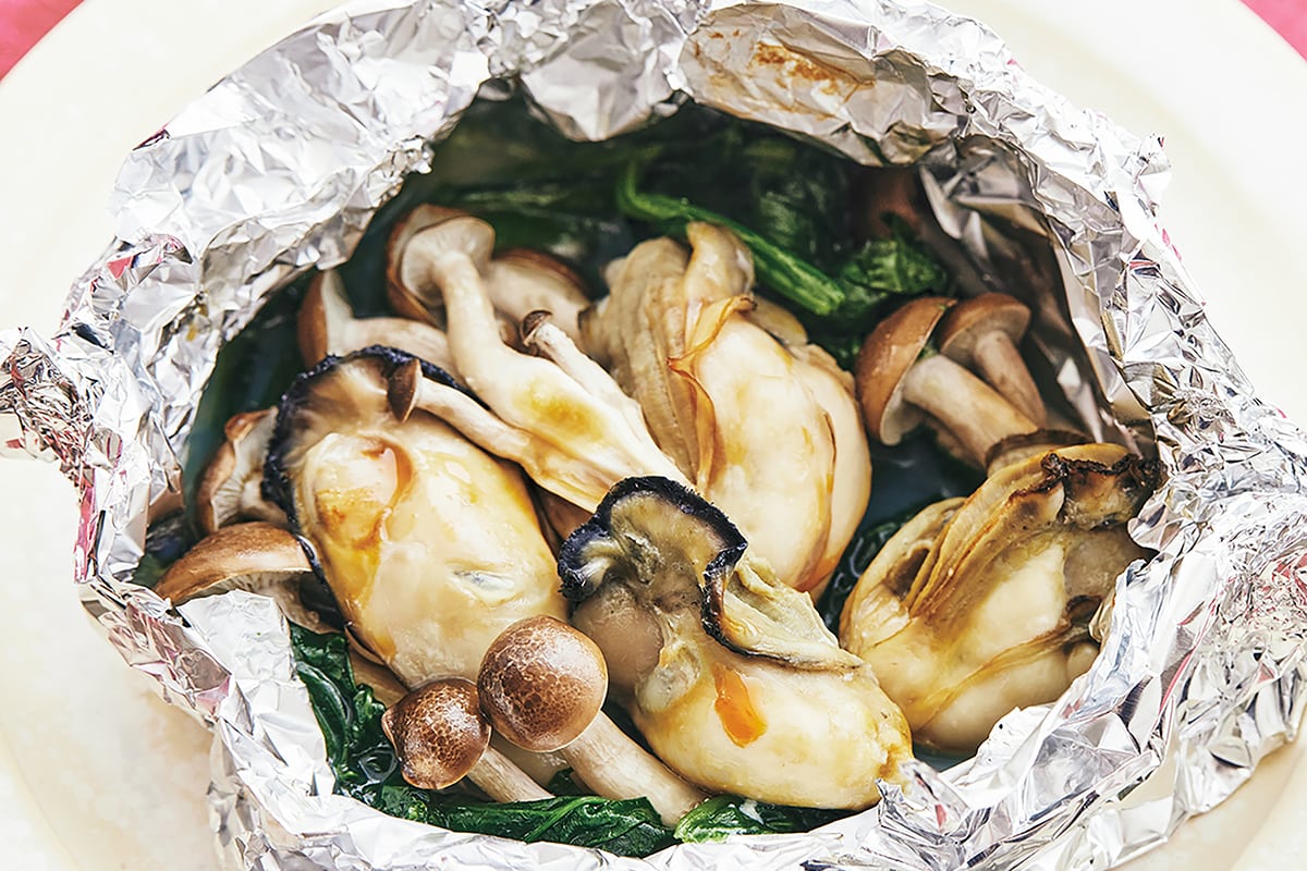 トースターで作る、牡蠣のホイル焼き【吉田愛さんのレシピ】