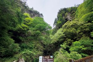 払沢の滝、神戸岩は東京都西多摩郡檜原村にある。払沢の滝の駐車場から滝までは徒歩約15分。滝の駐車場から神戸岩駐車場までは車で約15分。渓谷を数分歩き、くさりを伝って狭い岩場を進むと沢の上流に出る。詳細は檜原村観光協会 hinohara-kankou.jp