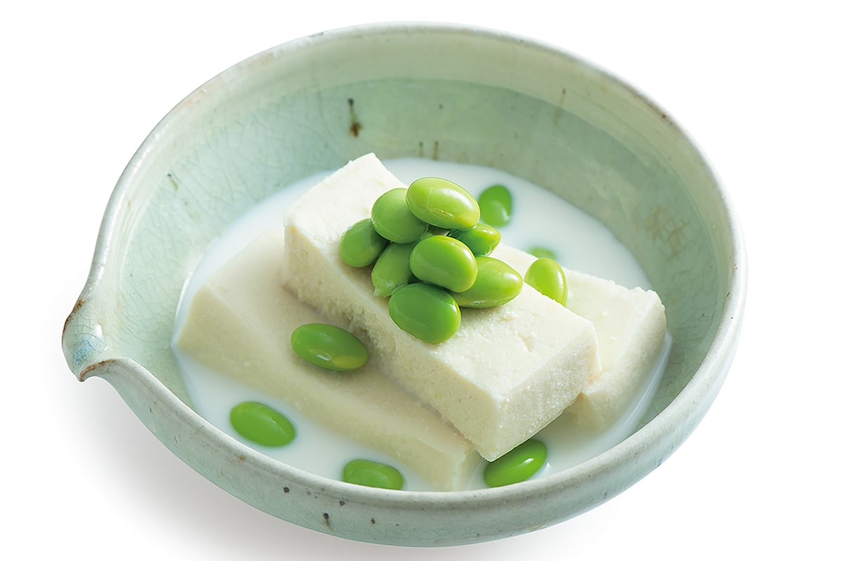 枝豆と高野豆腐のミルクだし煮【乳和食で減塩レシピ】