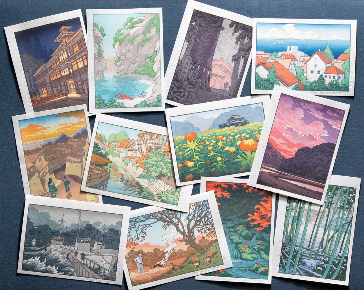 デービッド・ブル 百人一首 版画 10枚セット 木版画 デービッド・ブル