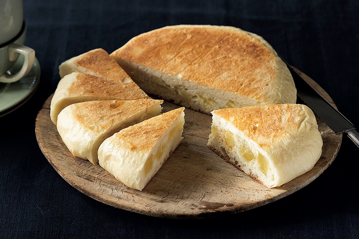 白崎茶会の「酒粕発酵パン」で作る、さつまいもパン。