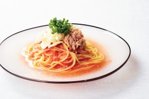 おろしトマトの冷製パスタ【むくみを防ぐレシピ】