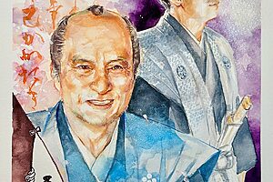 『べらぼう〜蔦重栄華乃夢噺〜』28話イメージイラスト／亡き息子の遺髪を懐に、治済に覚悟を告げる田沼意次／南天