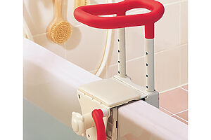 浴室用手すりは販売商品。グリップが特徴の高さ調節付浴槽手すり UST-130 3万800円