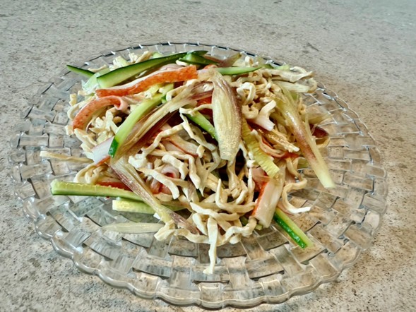 【豆腐干のきゅうりカニカマサラダ】ヒャダインの台所 Vol.278