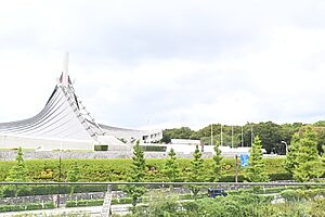 国立代々木競技場が至近（「AEAJグリーンテラス」3Fからの眺め）