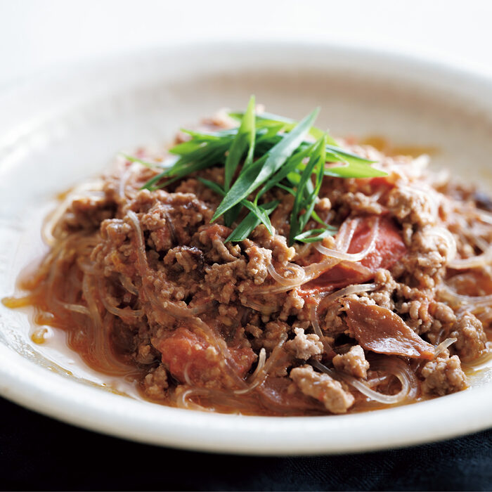 しらいのりこさんが教えるレンジで絶品メインディッシュ──梅トマト麻婆春雨／焼売／ブリの照り煮