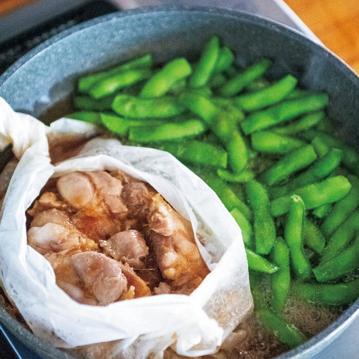 “フライパン”ひとつで複数同時調理！ 火を使う時間をなるべく短く