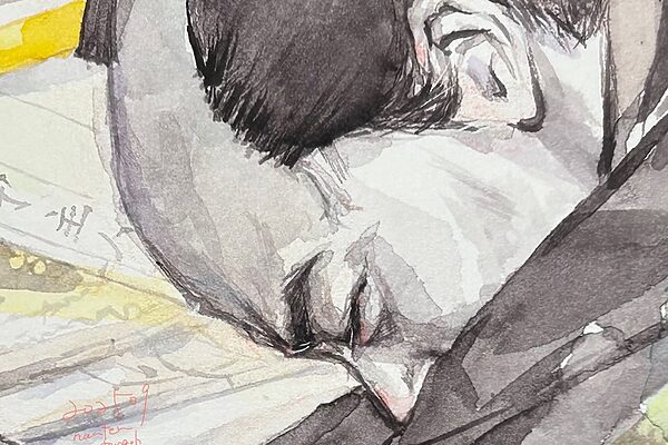 榎本健ニ郎　昭和51年作　油彩画【　椿　】新聞掲載　画廊ポート　　肉筆画 榎本健ニ郎 昭和51年作 油彩画【 椿 】新聞掲載 画廊ポート 肉筆