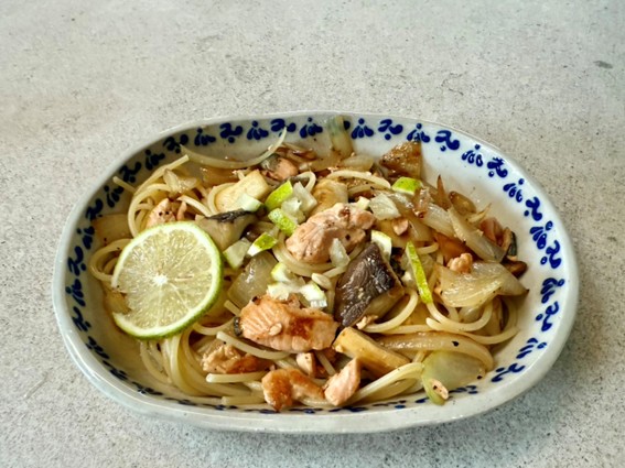 【秋鮭とエリンギの瀬戸内レモンパスタ】ヒャダインの台所 Vol.282