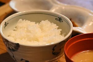 おいしい炊き方で炊きあがった新米。炊きたて最高です！