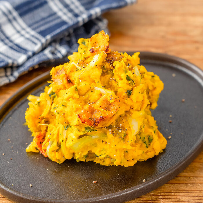 【ぐっち夫婦のお酒とおつまみ】かぼちゃとベーコンのサラダ×ワイン