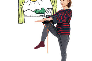 もも上げタッチ