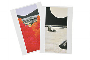 加藤晃秀の現代版画を絵葉書に復刻。京の四季を静謐な色彩の中に閉じ込めた画風は、日本のみならずニューヨークでも大きな評価を受けている。ヒデカトウはがき 各165円