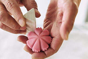 木型を使い、手仕事で作られる京菓子