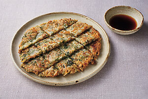 あおさと切り干しのチーズチヂミ