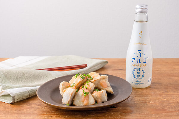 【ぐっち夫婦のお酒とおつまみ】フライド里芋 たらこバター× スパークリング日本酒