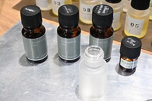 ヒノキ、ベルガモット、オレンジスイート、クロモジの4種類を使ったオリジナルレシピ