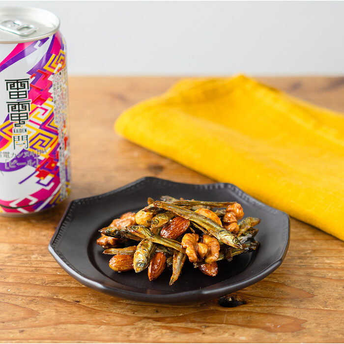 【ぐっち夫婦のお酒とおつまみ】ナッツ入りおつまみ田作り×ビール