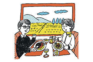 観光列車で巡る旅では、車窓の風景とグルメを堪能