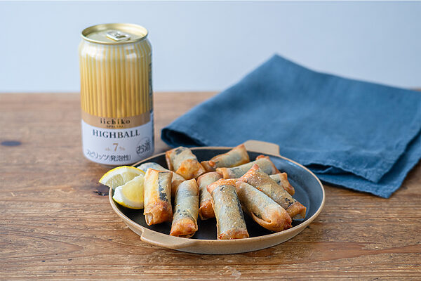 【ぐっち夫婦のお酒とおつまみ】ちくわとチーズの海苔春巻き×ハイボール