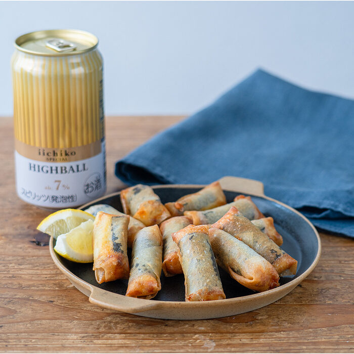 【ぐっち夫婦のお酒とおつまみ】ちくわとチーズの海苔春巻き×ハイボール