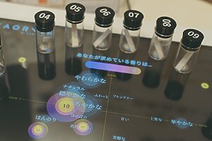 自分がどんな香りが好きなのか、チャートで表現してくれる