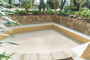 目線が植物と近くなり、土の湿気や根の気配まで感じられるような「地中リビング」