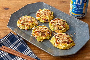 【ぐっち夫婦のお酒とおつまみ】たこのミニお好み焼き×ジャスミン焼酎