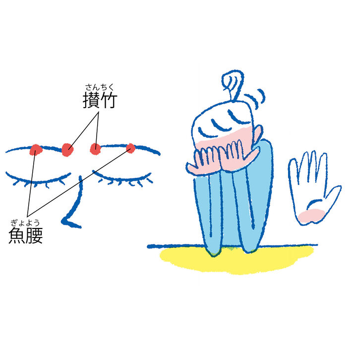 眼精疲労をやわらげるツボ押し＆頭皮マッサージ