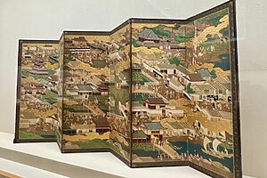 京・大坂図屏風（江戸時代・17世紀、大阪歴史博物館蔵）