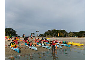 出発前には、インストラクターの丁寧な指導があるので安心して乗船できます