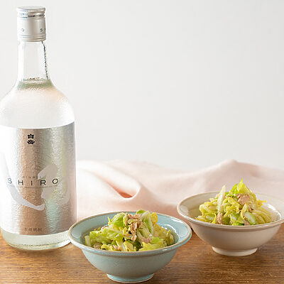 【ぐっち夫婦のお酒とおつまみ】春キャベツとツナのさっぱりごま和え×焼酎