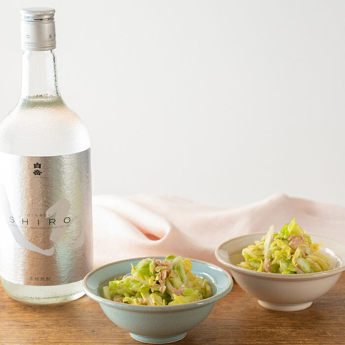 【ぐっち夫婦のお酒とおつまみ】春キャベツとツナのさっぱりごま和え×焼酎