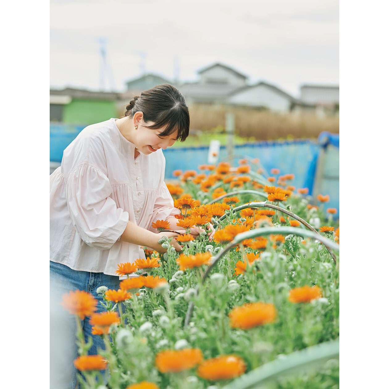 料理家・今井真実さんと行く、千葉・南房総で花摘みと収穫を楽しむ