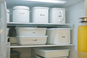 作り置きや常備菜をホワイトシリーズで保存。冷蔵庫の中も一気にスッキリ